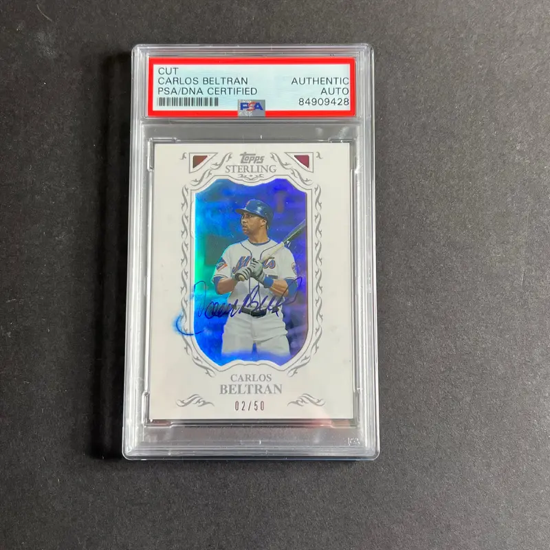 2009 Topps #12 Carlos Beltran Signed Card PSA/DNA Slabbed Autographed Mets