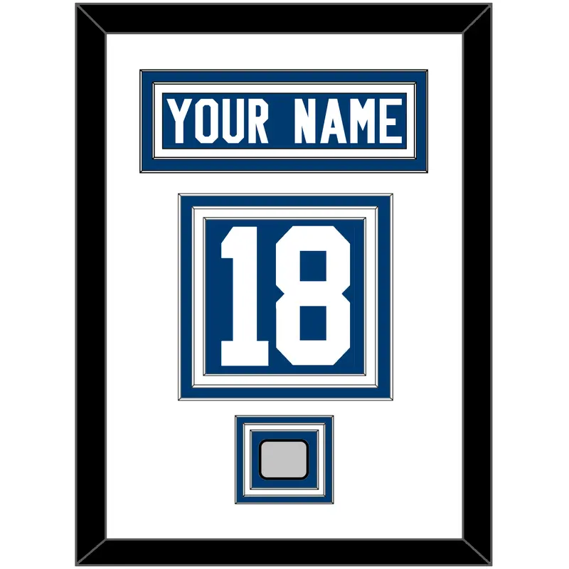 Indianapolis Nameplate & Number (Back) With Super Bowl Patch - Home Blue - Triple Mat 1