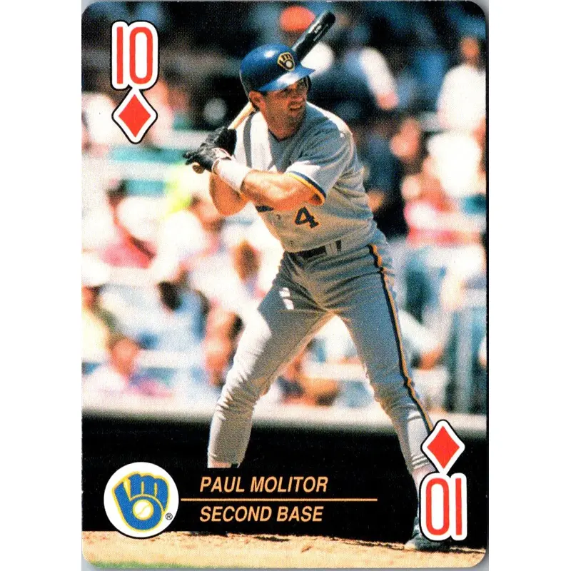 1992 U.S. Playing Card Co. Baseball Aces Paul Molitor #10