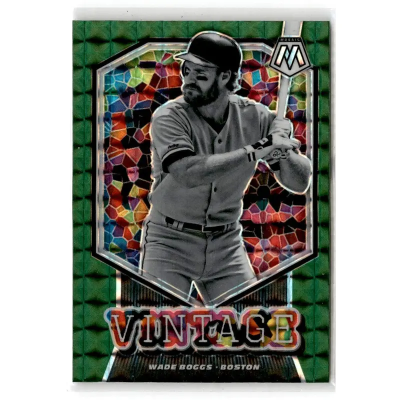 2021 Panini Mosaic Vintage Green Wade Boggs #V5