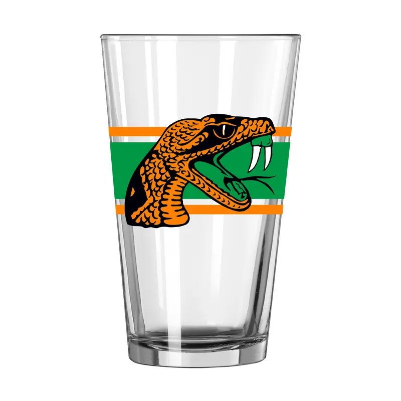 Florida A&M 16oz Stripe Pint Glass