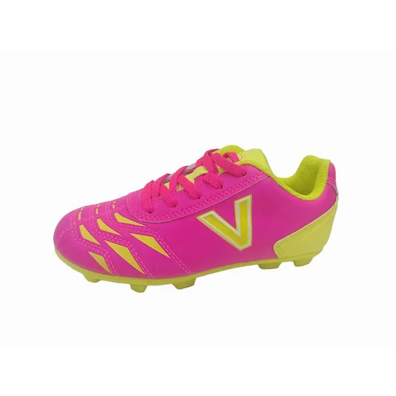 New Victor Sierra Kids Cattura MD Jr Soccer Shoes Size 2 - Pink/Yellow