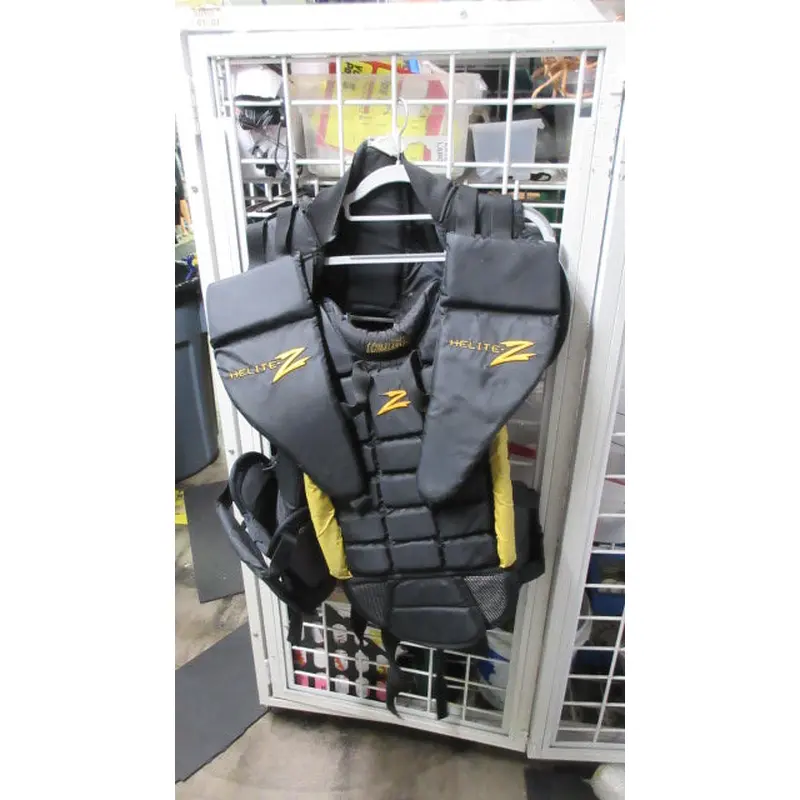 Used Heaton Helite-Z Goalie Hockey Chest Protector Size Adult - straps wear