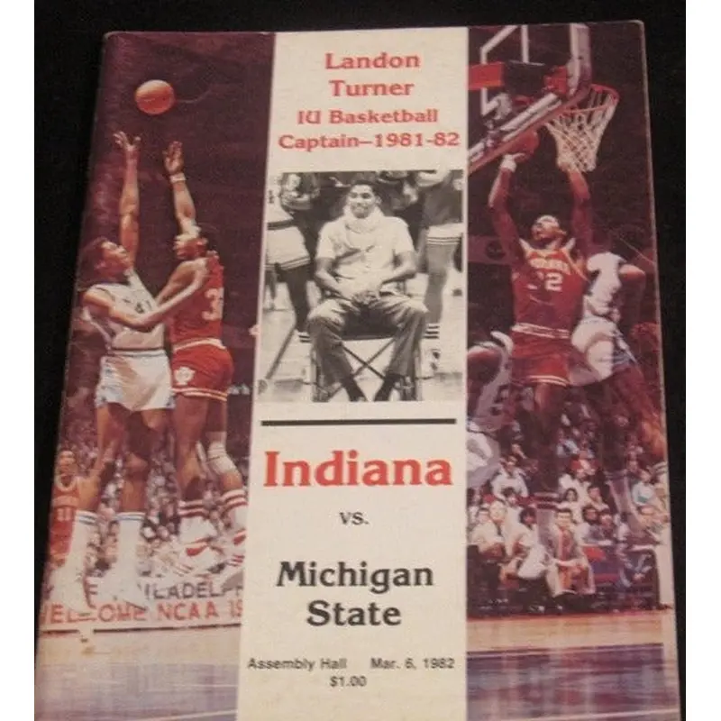 1982 Indiana University vs Michigan State Basketball Program