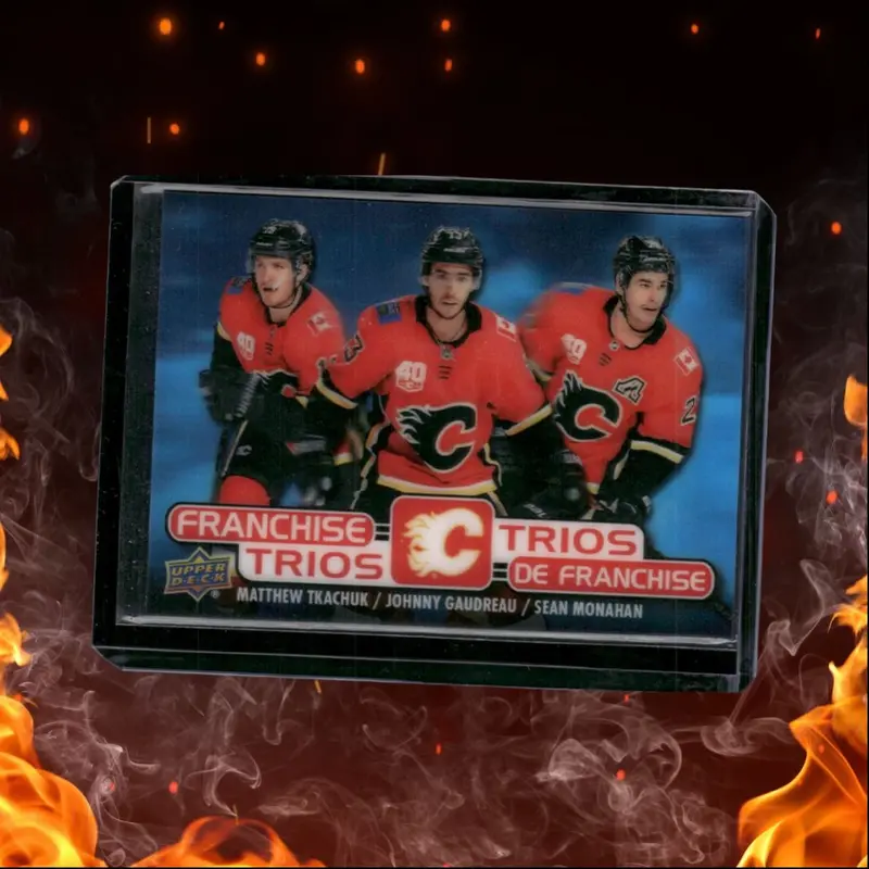2020-21 Upper Deck Tim Hortons Tkachuk / Gaudreau / Monahan Franchise Trios #T-6
