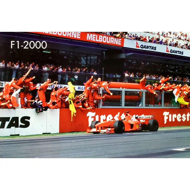 Ferrari F1 2000 "Celebration Australia" Auto Racing Classic Poster - Nuova (Italy)