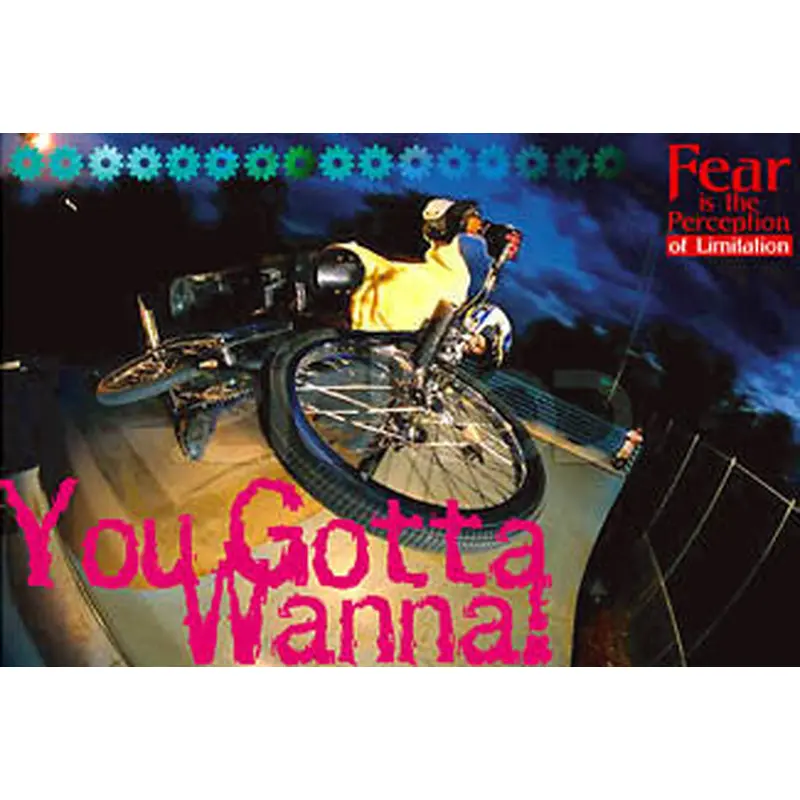 Freestyle BMX Cycling "You Gotta Wanna" Poster - Eurographics