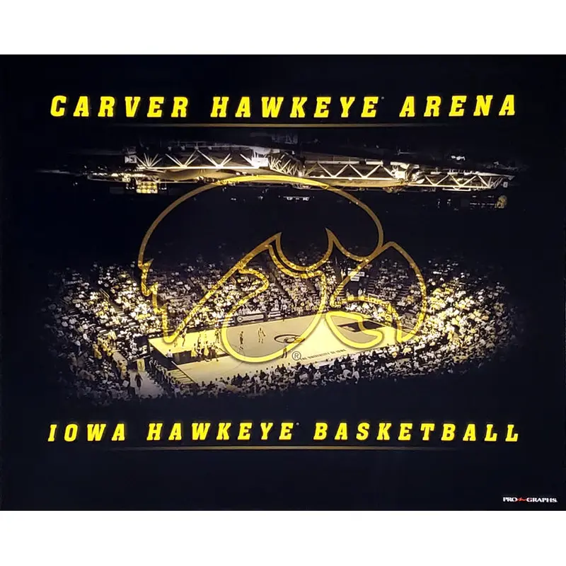 Iowa Hawkeyes Basketball Carver Arena Game Night Poster Print - ProGraphs Inc.