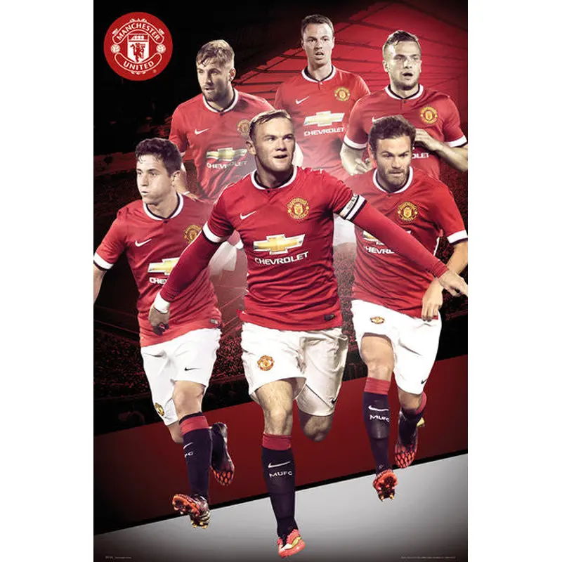 Manchester United "Super Six" (2014/15) EPL Soccer Action Poster - GB Eye (UK)