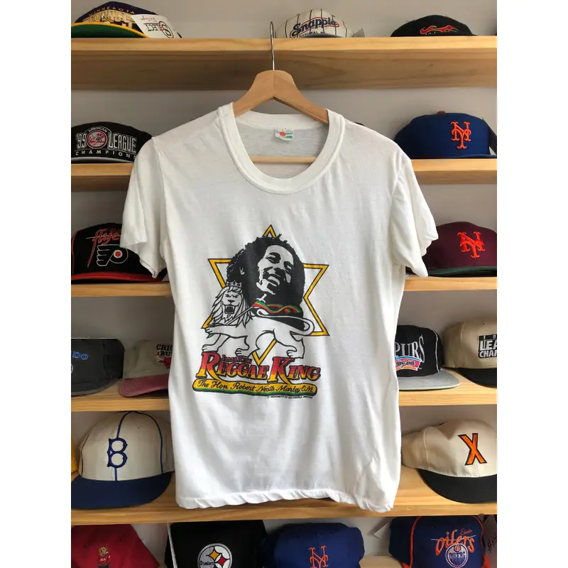 Vintage Early 80s Bob Marley Reggae King Tee Size Small