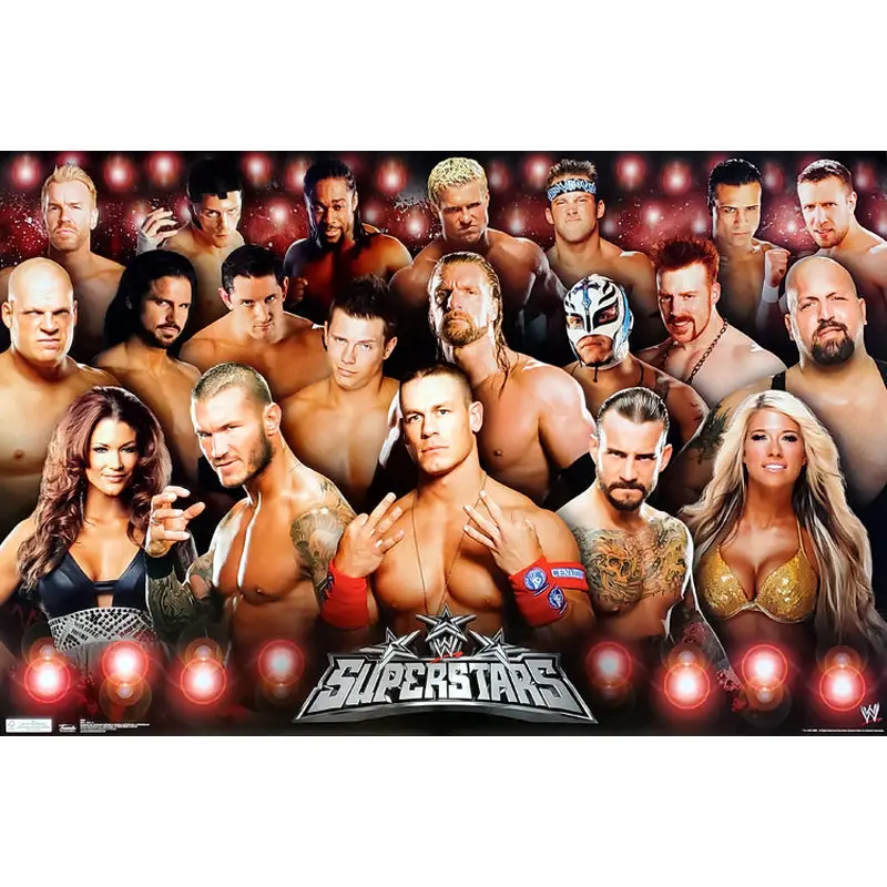WWE Wrestling Superstars 2011 Poster (Cena, Michaels, Orton, Kelly ++) - Trends International