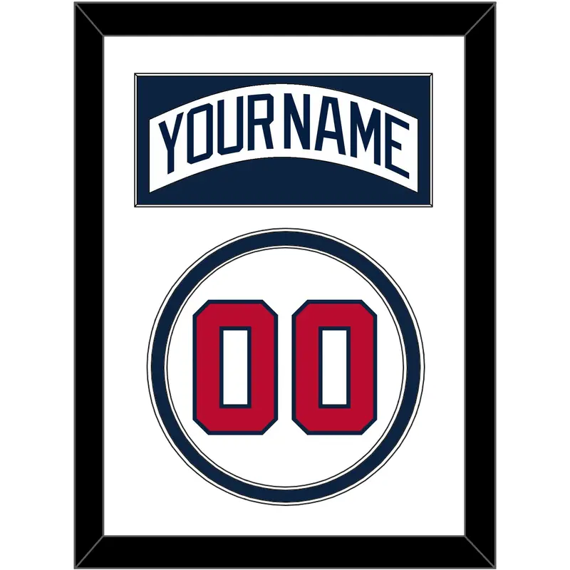 Atlanta Nameplate & Number - Home White (1987-2004) - Double Mat 2