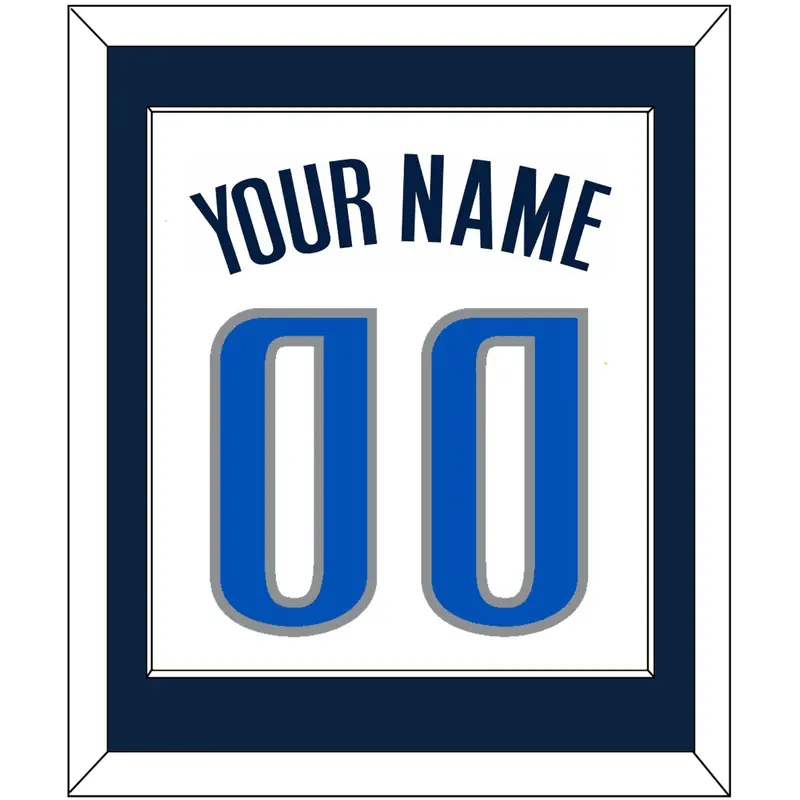 Dallas Name & Numbers - Home White (2001-2017) - Single Mat 2