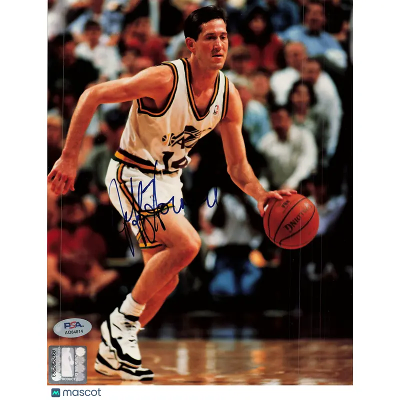 Jeff Hornacek Signed 8x10 Photo PSA Utah Jazz