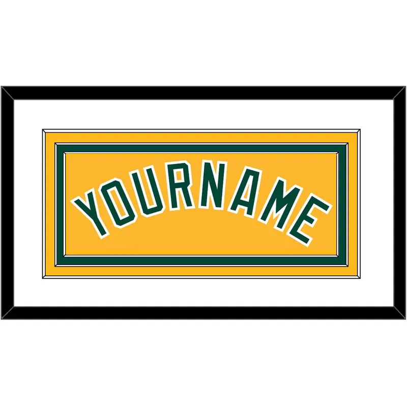 Oakland Name - Alternate Gold (2011-2018) - Triple Mat 1