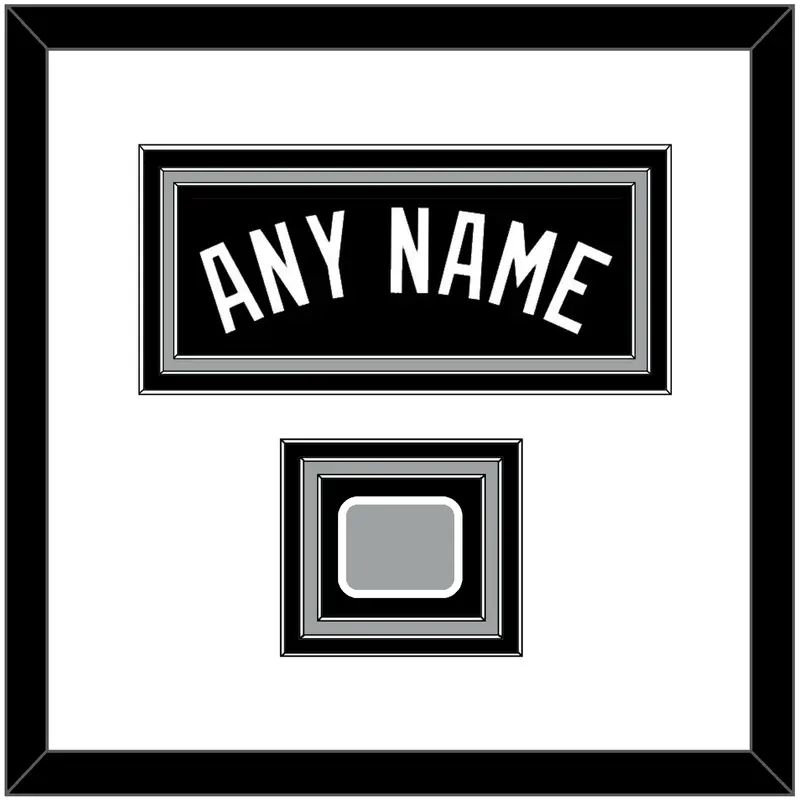 San Antonio Name & Champions Banner Patch - Road Black (2002-2017) - Triple Mat 1