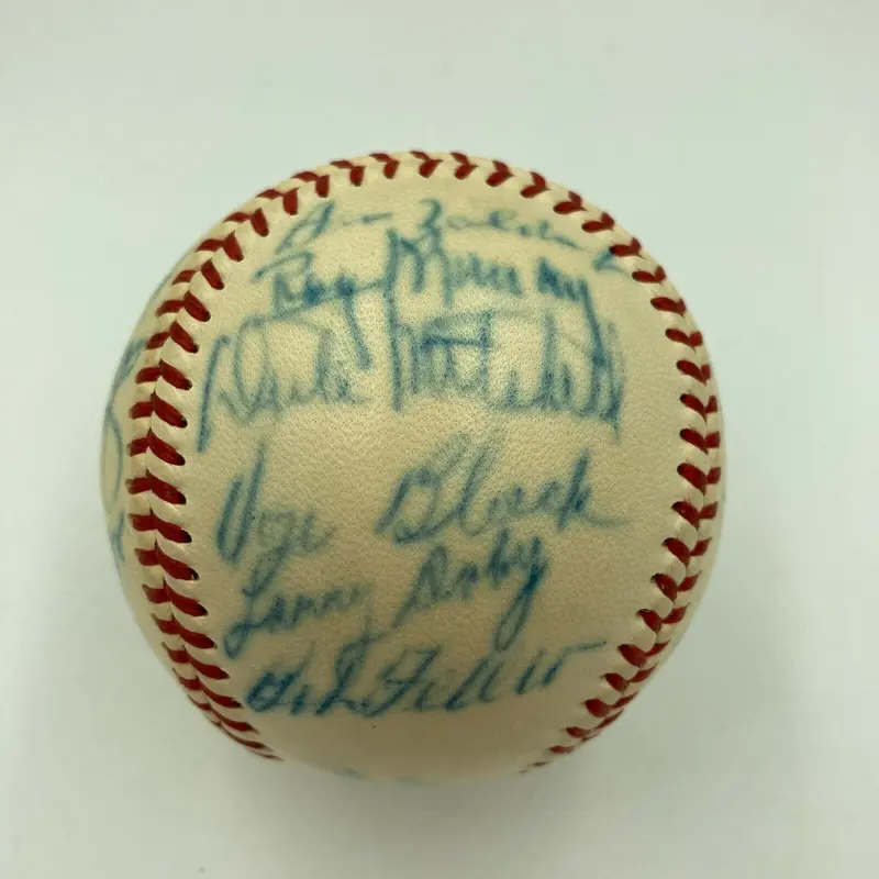 1948 Cleveland Indians World Series Champs Team Signed Baseball JSA COA