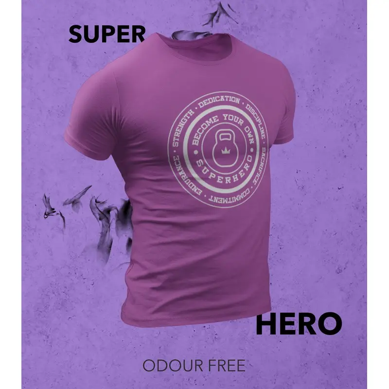 Men's Super Hero T-shirt (Dark Voilet) Wod Armour | Kibi Sports