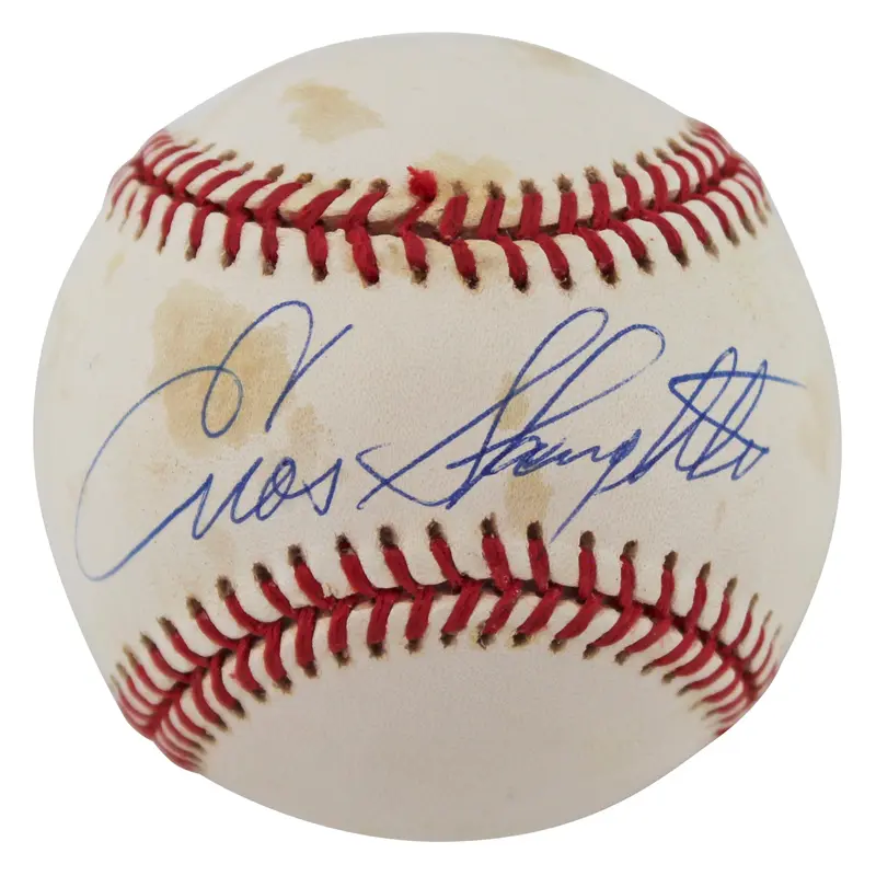 Cardinals Enos Slaughter Authentic Signed Onl Baseball BAS #BN06139