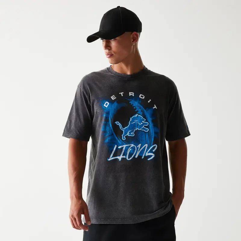 Detroit Lions NFL Sport Night Black T-Shirt