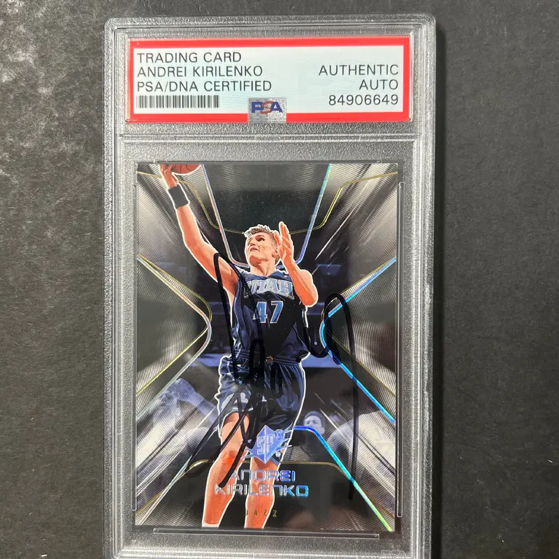 2006-07 Upper Deck SPX Andrei Kirilenko Signed Card AUTO PSA Slabbed Jazz
