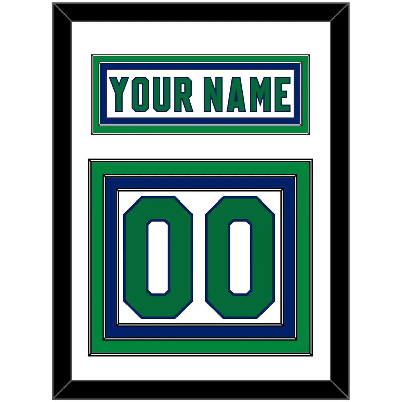 Carolina Nameplate & Number (Back) - Heritage White - Triple Mat 1