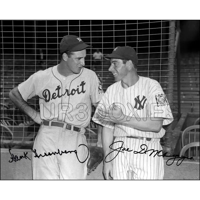 Joe Dimaggio Hank Greenberg 8X10 Photo - Autographed 1939 Tigers Yankees - 1713
