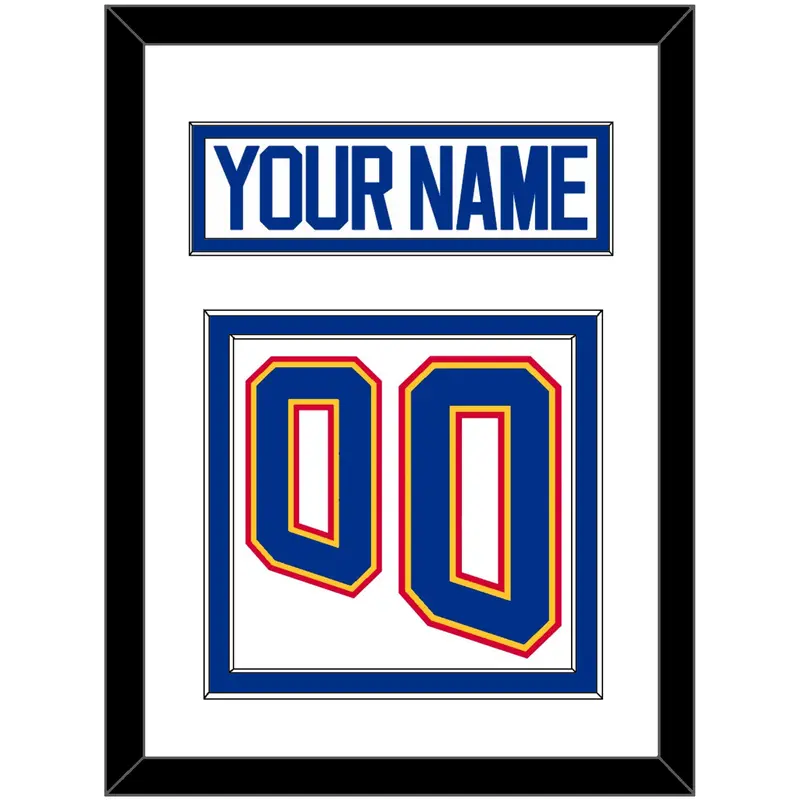 St. Louis Nameplate & Number (Back) - Home White (1995-1998) - Double Mat 1