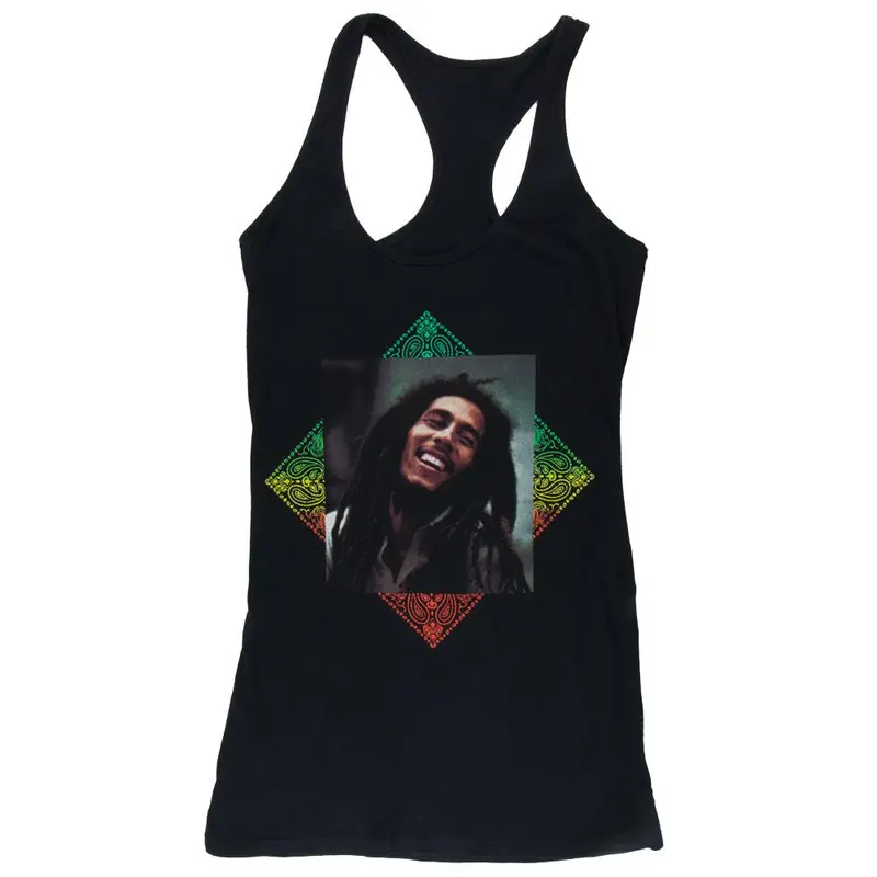 Bob Marley - Bandana Juniors Racerback Tank Top