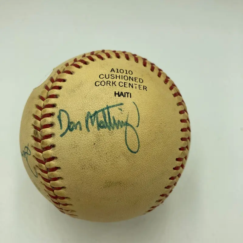 Don Mattingly 1980 Pre Rookie Minor League Multi Signed Baseball JSA COA