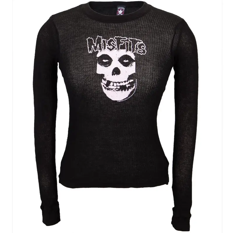 Misfits - Pink Skull Sheer Juniors Thermal