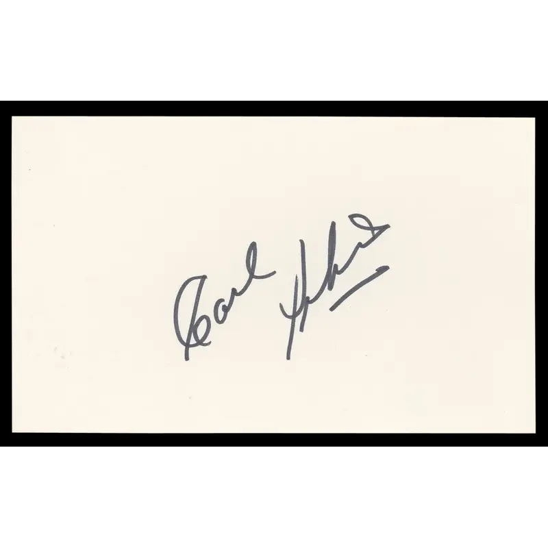 Carl Perkins Million Dollar Quartet Authentic Signed 3x5 Index Card BAS #BL98843