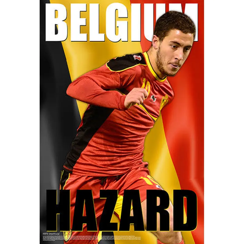 Eden Hazard "Belgium Action" World Cup 2014 Soccer Poster - Starz