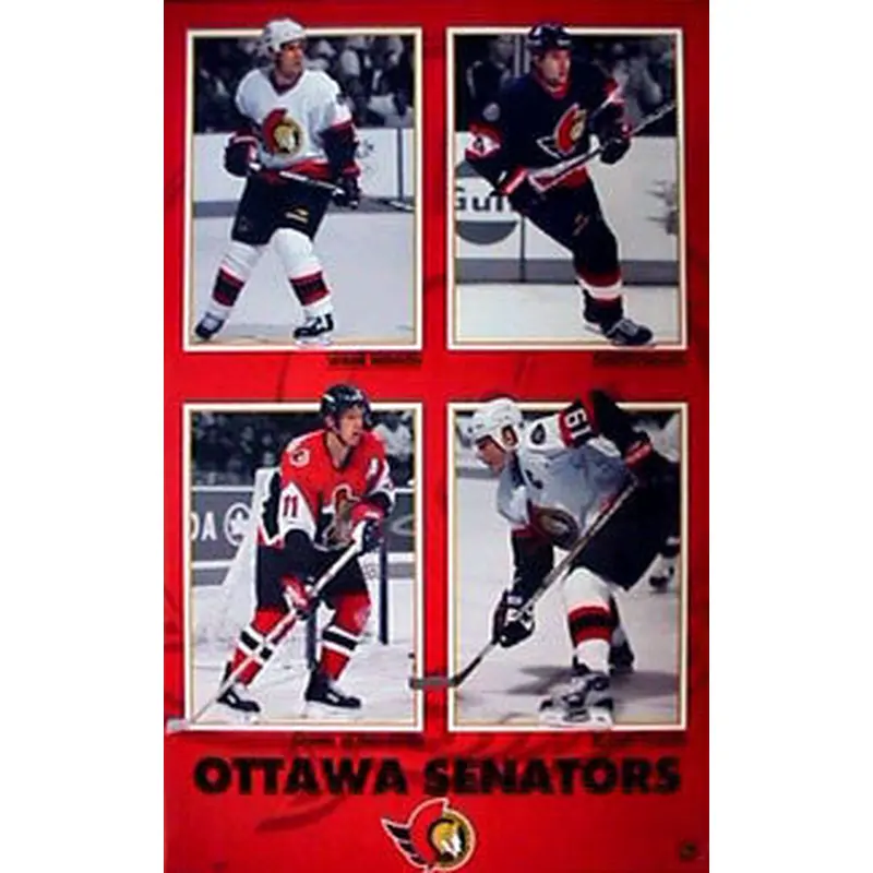 Ottawa Senators "Four Stars" Poster (Phillips, Redden, Alfredsson, Yashin) - T.I.L. 1999