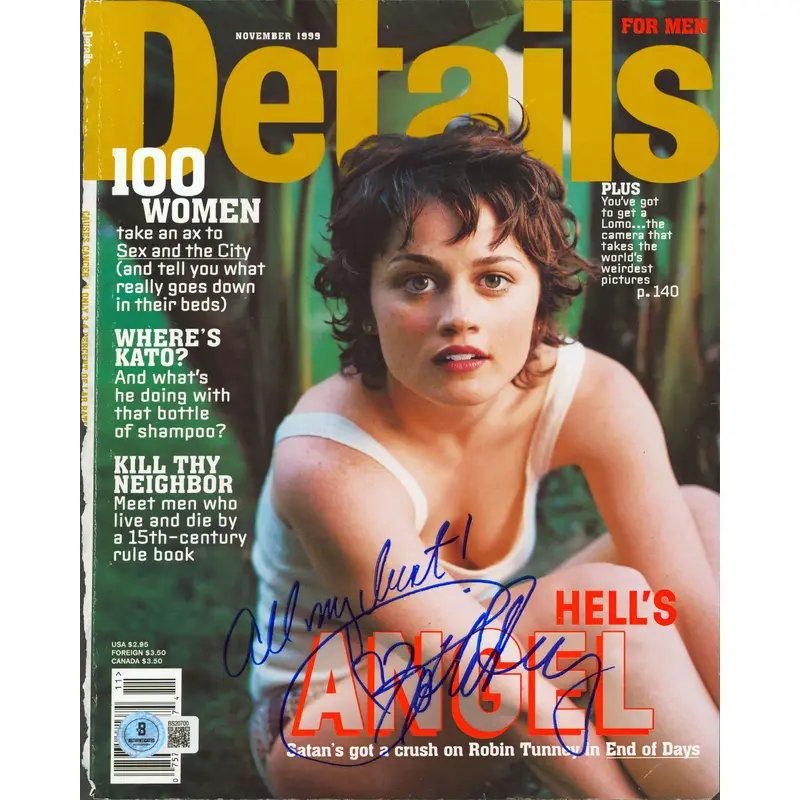 Robin Tunney "All My Best!" Signed Nov. 1999 Details Magazine Cover BAS #BS20700