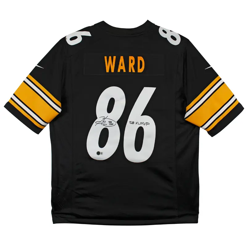 Steelers Hines Ward "SB XL MVP" Signed Black Nike Limited Jersey BAS Witnessed