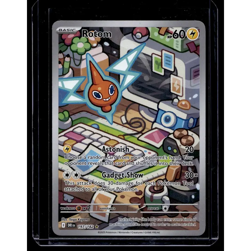 2025 Pokemon Scarlet & Violet - Destined Rivals - Illustration Rare - Rotom #197