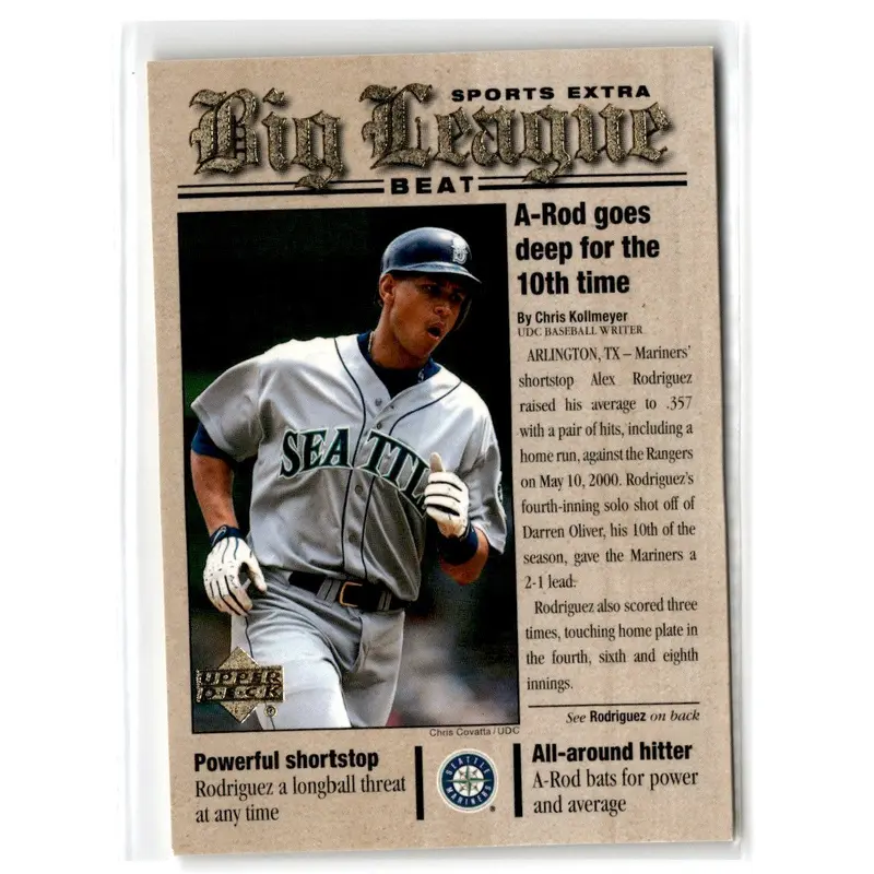 2001 Upper Deck Big League Beat Alex Rodriguez #BB17