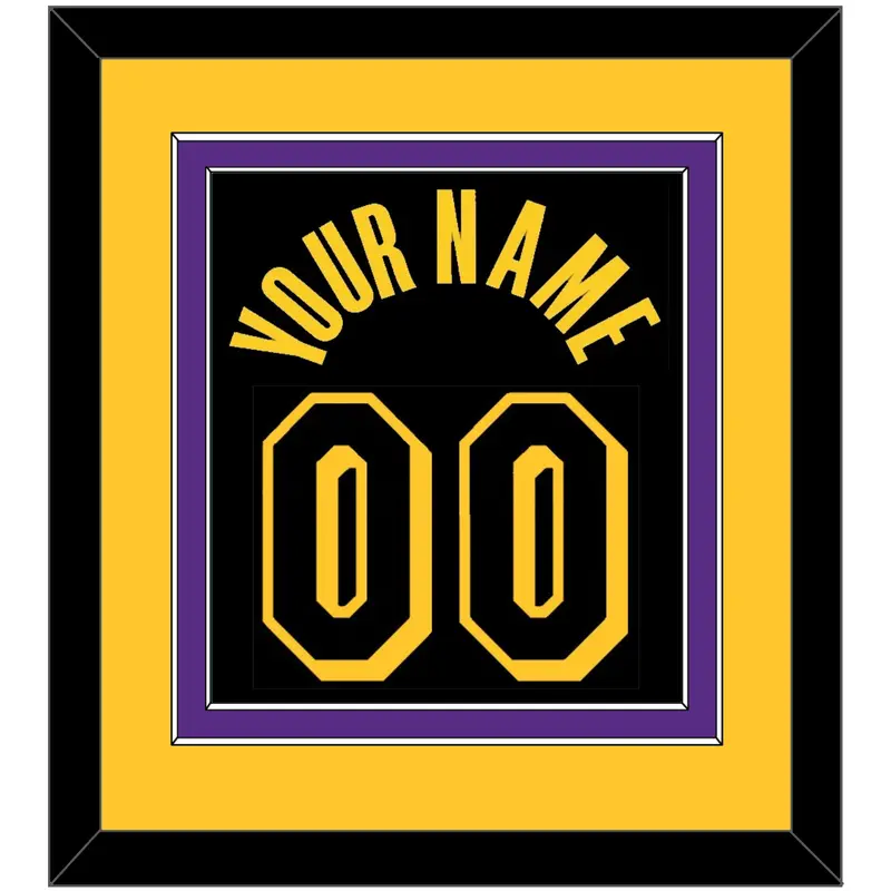 Los Angeles Name & Number - Black Mamba (2017-2018, 2020) - Double Mat 3