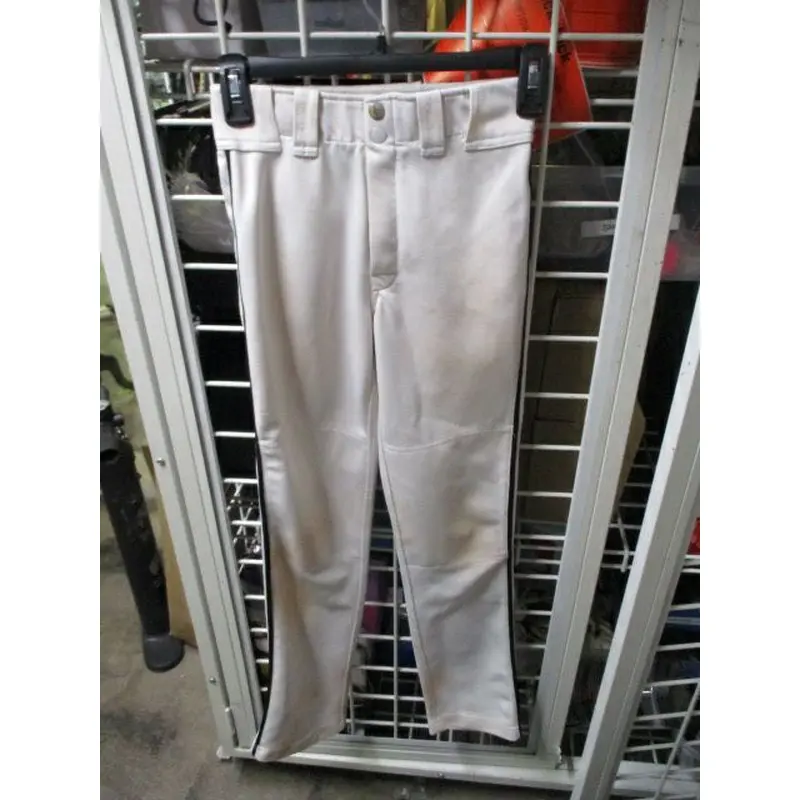 Used Easton Black Piping Adjustable Open Bottom Pants Youth Size Medium -stained