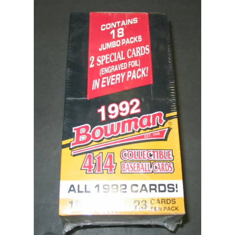 1992 Bowman Baseball Unopened Jumbo Box (18/23)