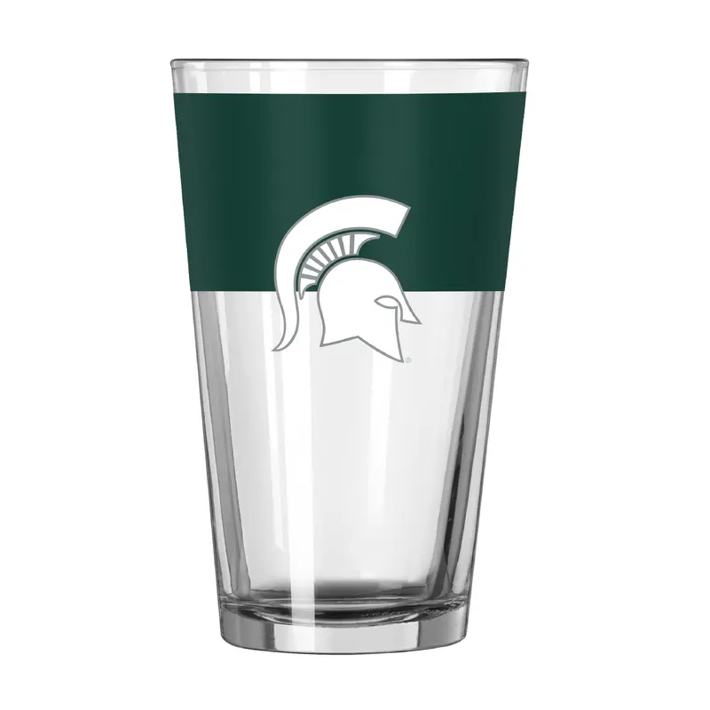Michigan State 16oz Colorblock Pint Glass